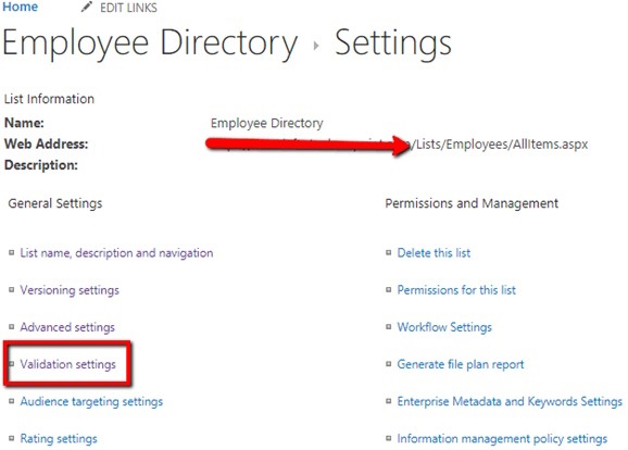 Employee Directory Settings-